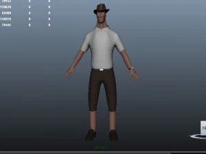 explorer cartoon character 3D Model