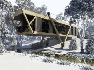 incr&iacute;vel casa de estilo construtivismo Modelo 3D