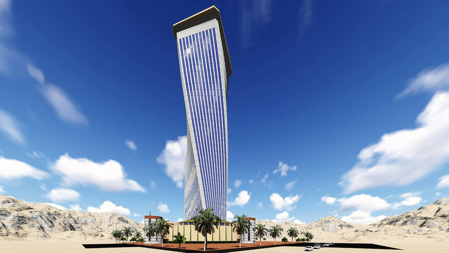 modern tower building 2016 3D Model .c4d .max .obj .3ds .fbx .stl .blend 