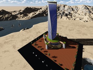 modern tower building 2016 3D 模型