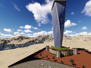 modern tower building 2016 3D 模型