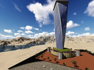 modern tower building 2016 3D Model
