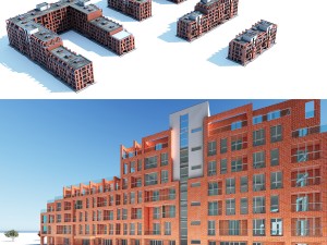 high detailed complex building 3D मॉडल