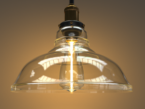 loft retro clear glass american industrial lamp Modèle 3D