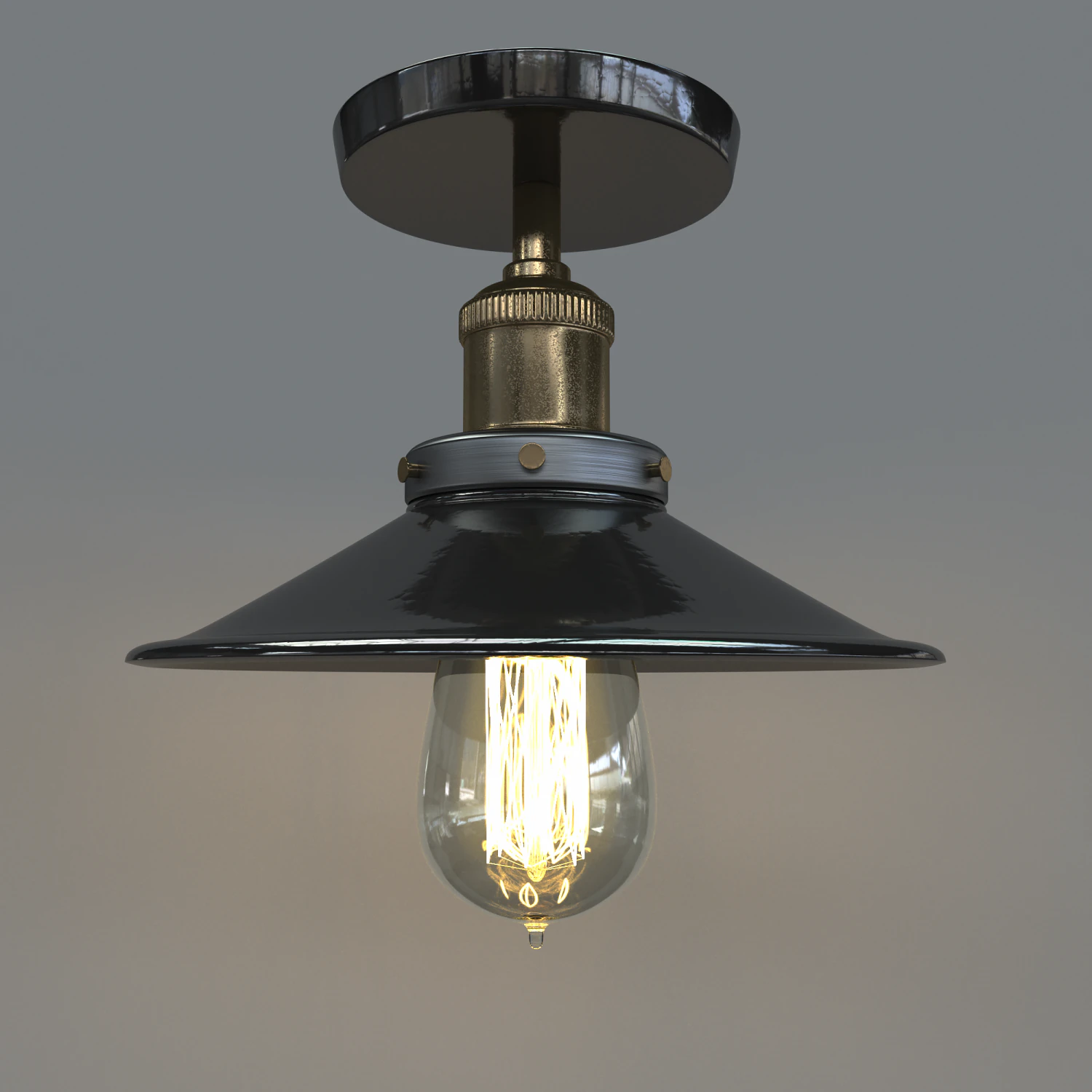 american country industrial loft lamp 3D Model .c4d .max .obj .3ds .fbx .stl .blend 