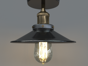 american country industrial loft lamp Model 3D