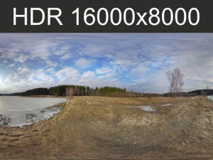 结冰的湖 hdri 全景 CG 纹理