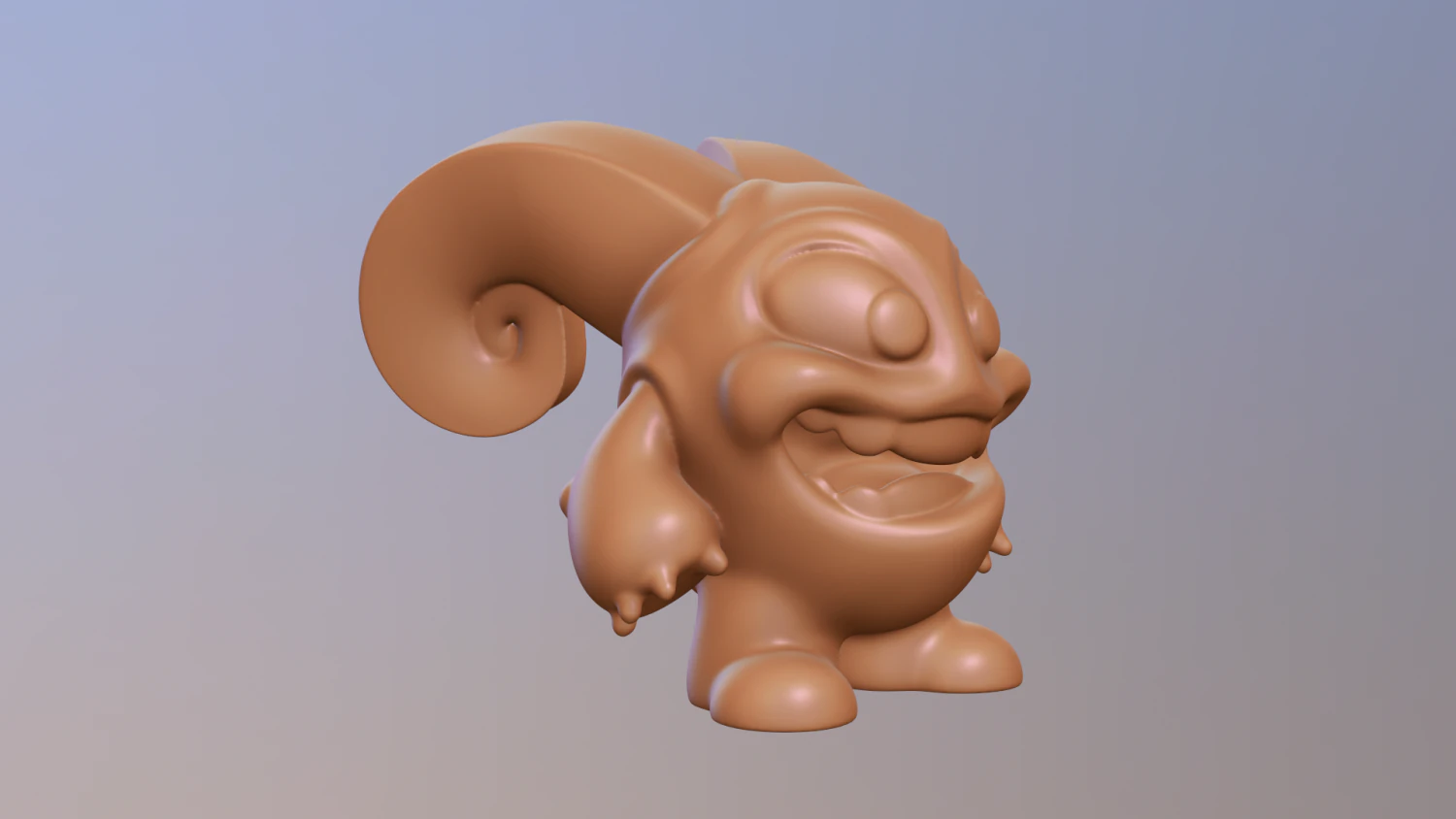 Funny monster for 3D printing and rendering 3D Print Model .c4d .max .obj .3ds .fbx .stl .blend