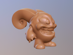 Funny monster for 3D printing and rendering Model do druku 3D