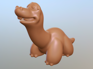 Cute friendly dinosaur for 3D printing and rendering 3D Print Model