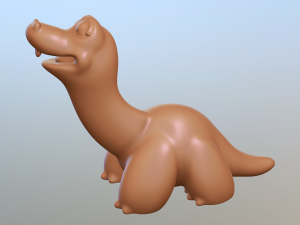 Cute friendly dinosaur for 3D printing and rendering 3D Druckmodell