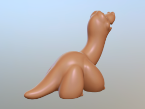 Cute friendly dinosaur for 3D printing and rendering 3D Druckmodell