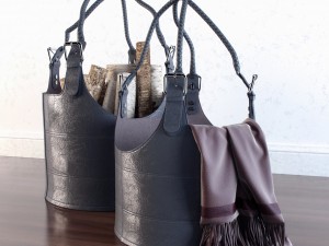 twometal leather totes 3D Модель