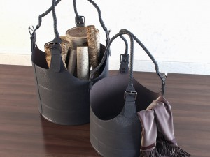 twometal leather totes 3D Model