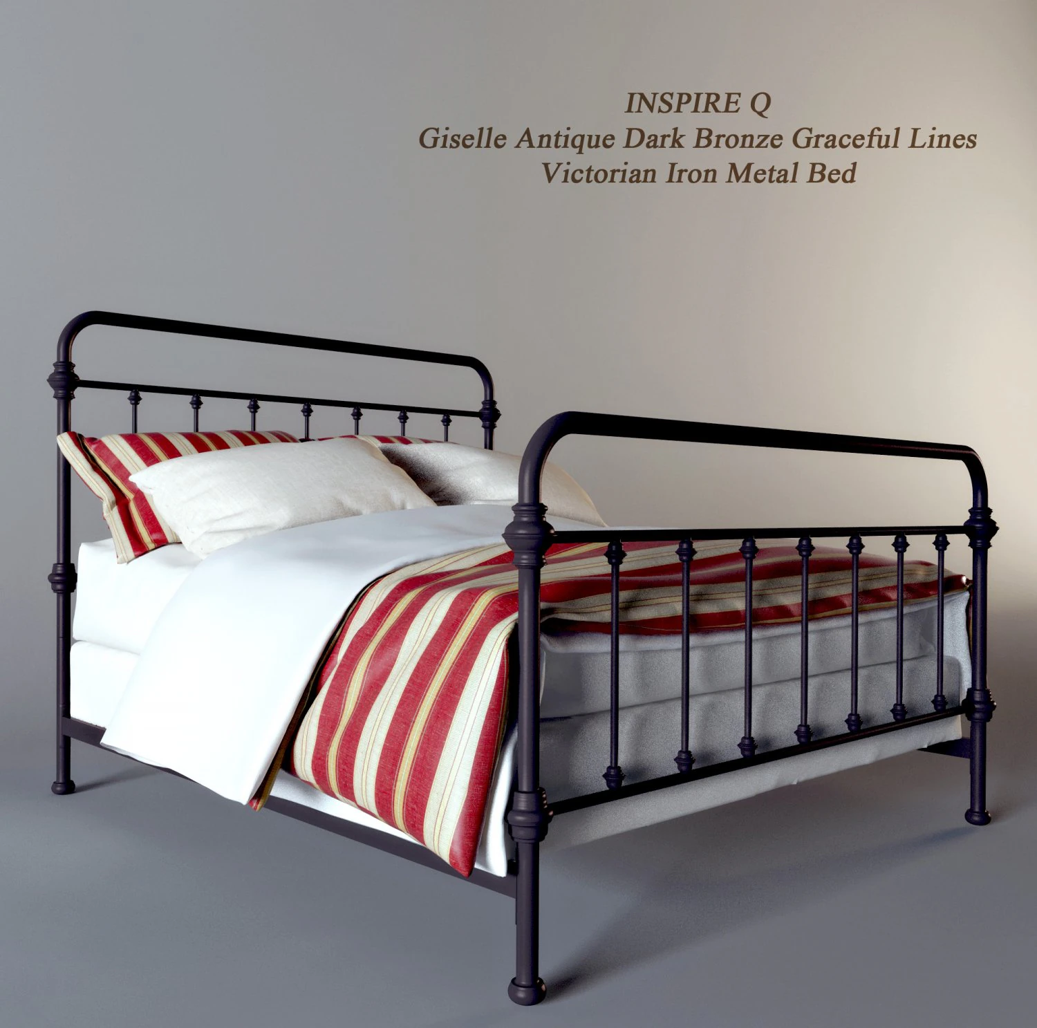 inspire q metal bed 3D Model .c4d .max .obj .3ds .fbx .stl .blend 