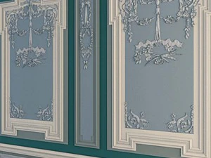 wall with stucco and molding 3D Model