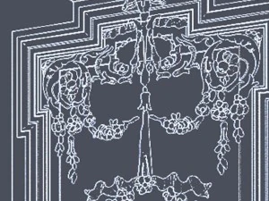 wall with stucco and molding 3D Model