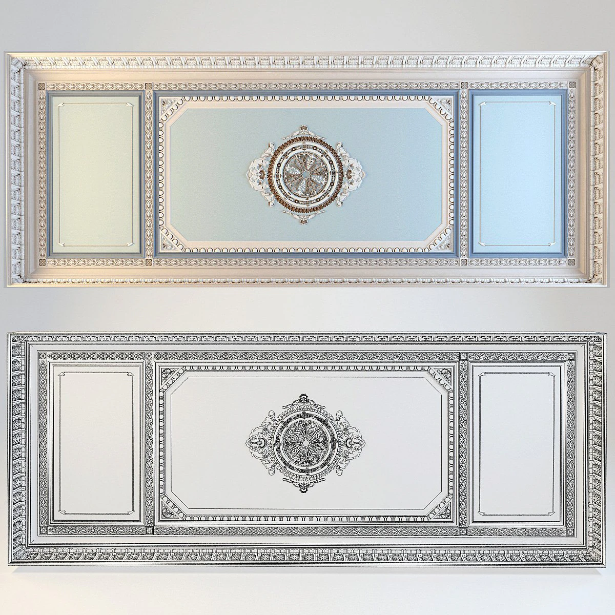 ceiling mouldigs 3D Model .c4d .max .obj .3ds .fbx .stl .blend