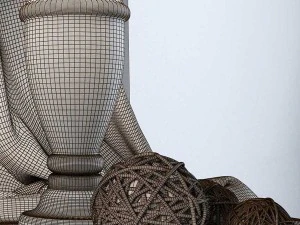 decorative set with lamp 3D Model
