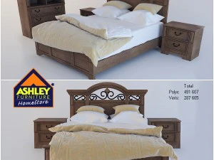il letto di Ashley Modello 3D