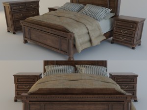 ashley bed 2 3D Модель