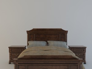 ashley bed 2 Modelo 3D