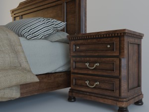 ashley bed 2 Modelo 3D
