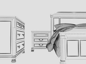 ashley bed 2 3D Model