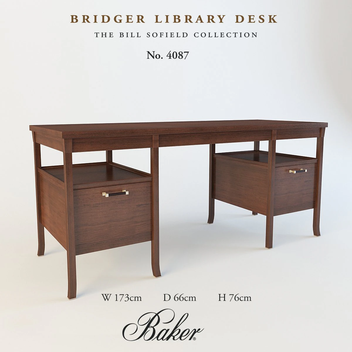 bridger library desk 3D Model .c4d .max .obj .3ds .fbx .stl .blend 