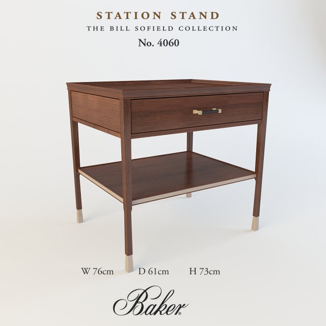 station stand Model 3D .c4d .max .obj .3ds .fbx .stl .blend 