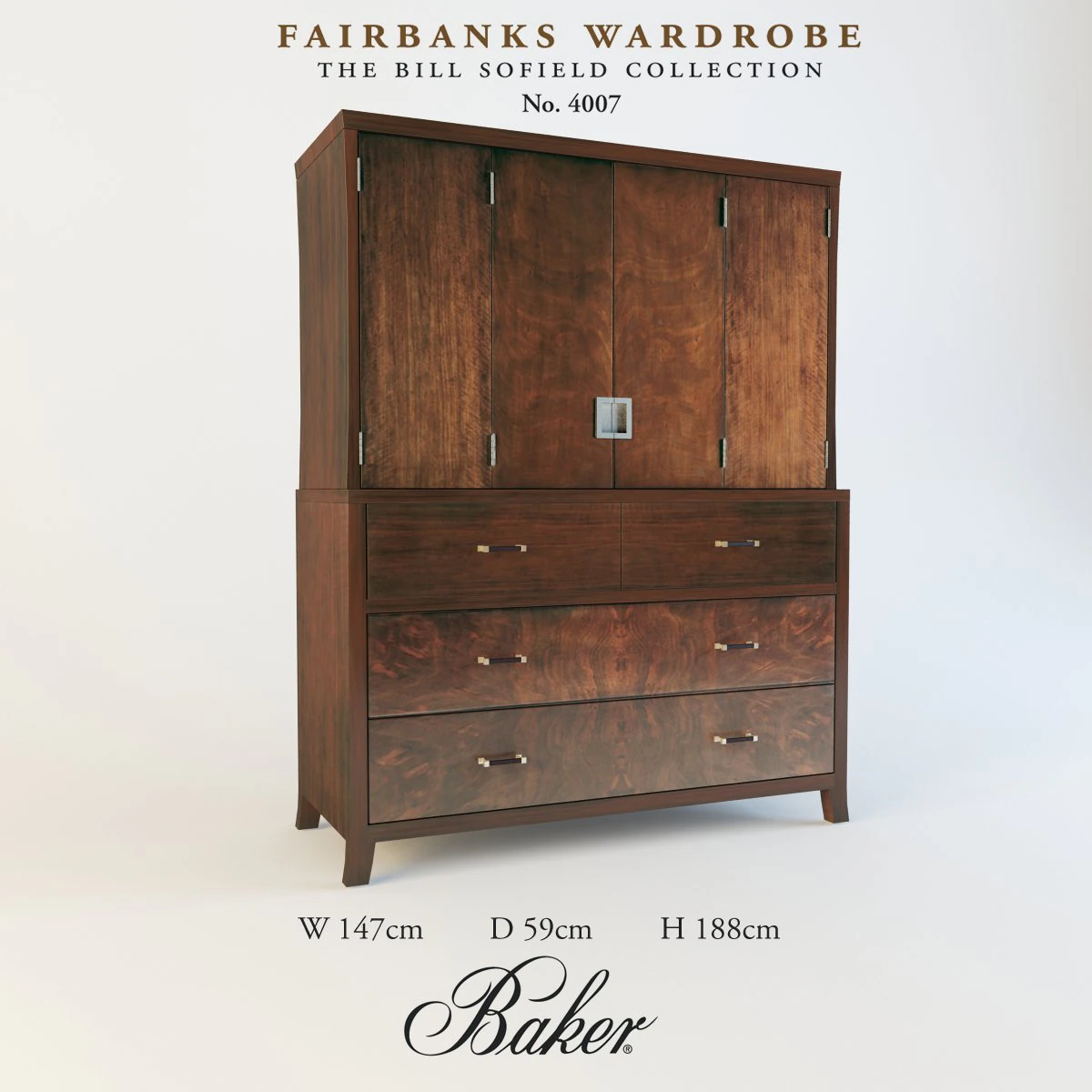wardrobe 3D Model .c4d .max .obj .3ds .fbx .stl .blend