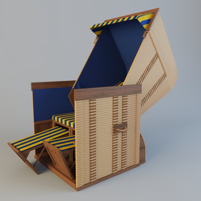 chaise-longue 3D Model .c4d .max .obj .3ds .fbx .stl .blend 