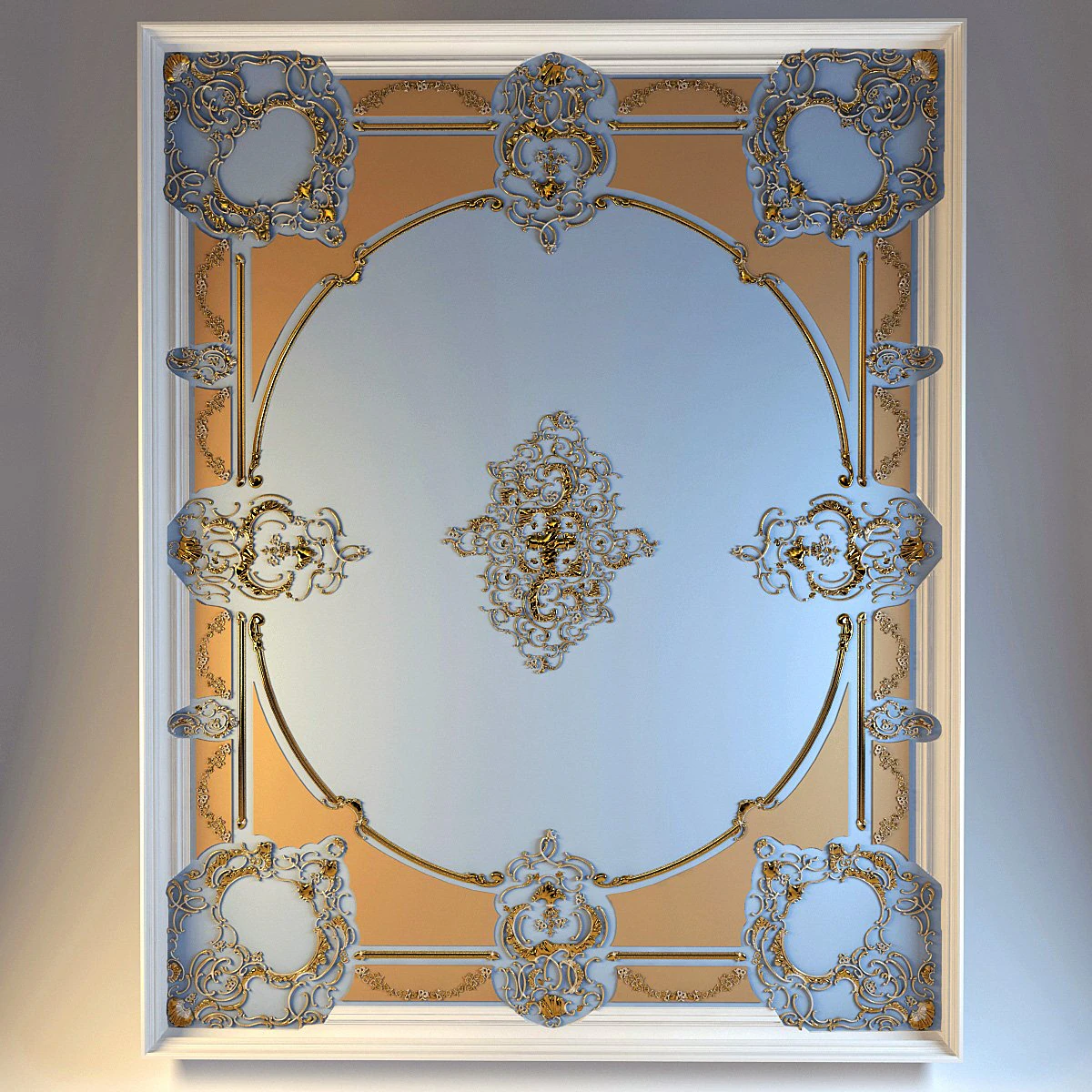 ceiling moldings living room 3D Model .c4d .max .obj .3ds .fbx .stl .blend