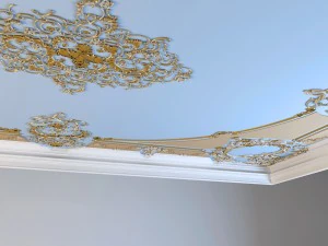 ceiling moldings living room 3D Model