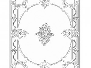 ceiling moldings living room Modelo 3D