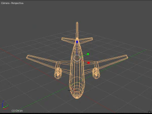 avi&atilde;o Modelo 3D