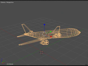 avi&atilde;o Modelo 3D