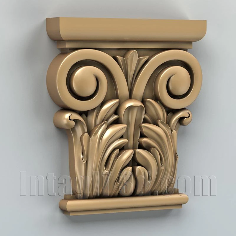 column capital 001 3D Model .c4d .max .obj .3ds .fbx .stl .blend