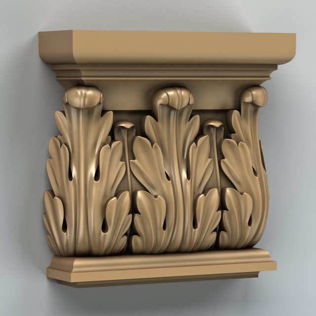 column capital 003 3D Model .c4d .max .obj .3ds .fbx .stl .blend 
