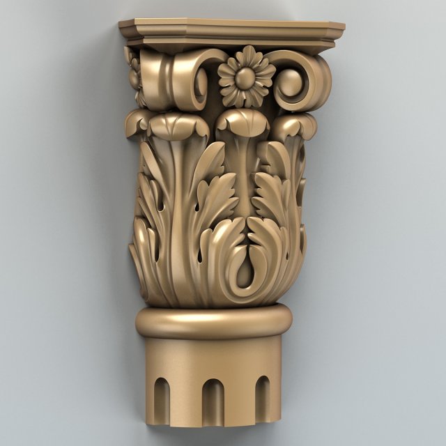 column capital 005 3D Модель .c4d .max .obj .3ds .fbx .stl .blend 