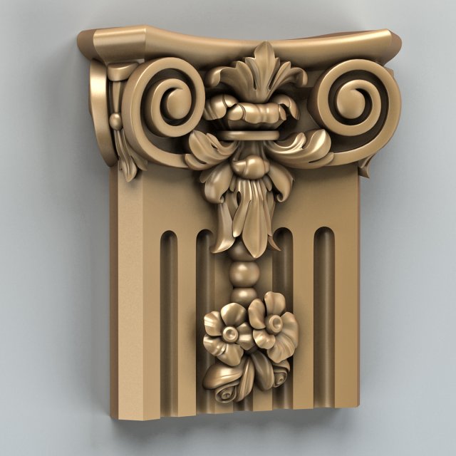 column capital 006 3D Model .c4d .max .obj .3ds .fbx .stl .blend