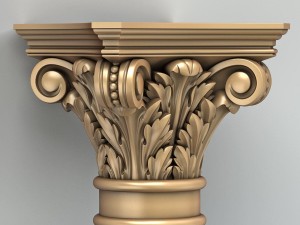 column capital 008 Modèle 3D