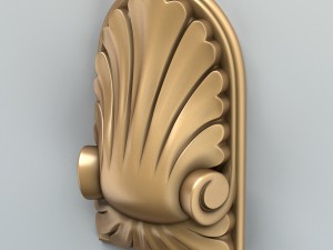 carved decor verical 001 3D मॉडल