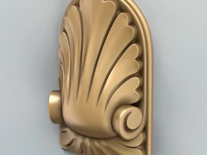 carved decor verical 001 3D Model