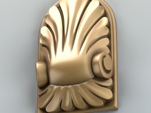 carved decor verical 001 3D मॉडल
