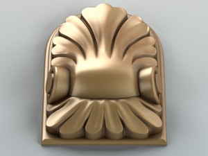 carved decor verical 001 3D मॉडल