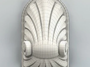 carved decor verical 001 3D Model