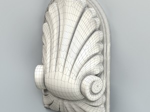 carved decor verical 001 3D मॉडल