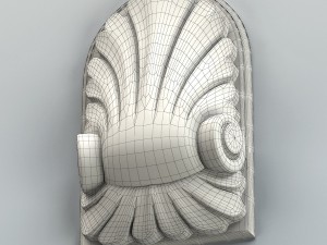 carved decor verical 001 3D मॉडल
