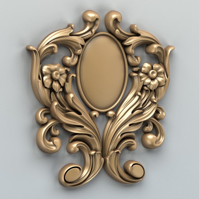 carved decor verical 002 Model 3D .c4d .max .obj .3ds .fbx .stl .blend 